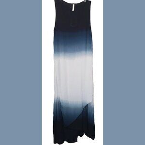 XCVI Dip Dye/Ombre Lagenlook 🌬 Layered, Forgiving, and Flowy Midi Dress Size M